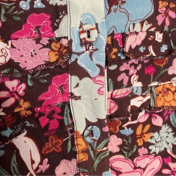 FRNCH Paris Aida Nudie Floral Print Blouse M/L - Picture 8 of 13